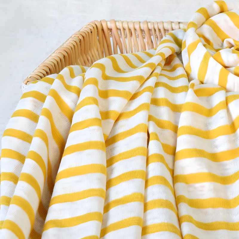 60%Linen40%Rayon Striped Jersey Knit 180g