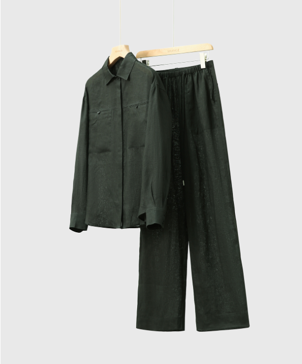 Relaxed Linen Shirt & Straight-Leg Trouser