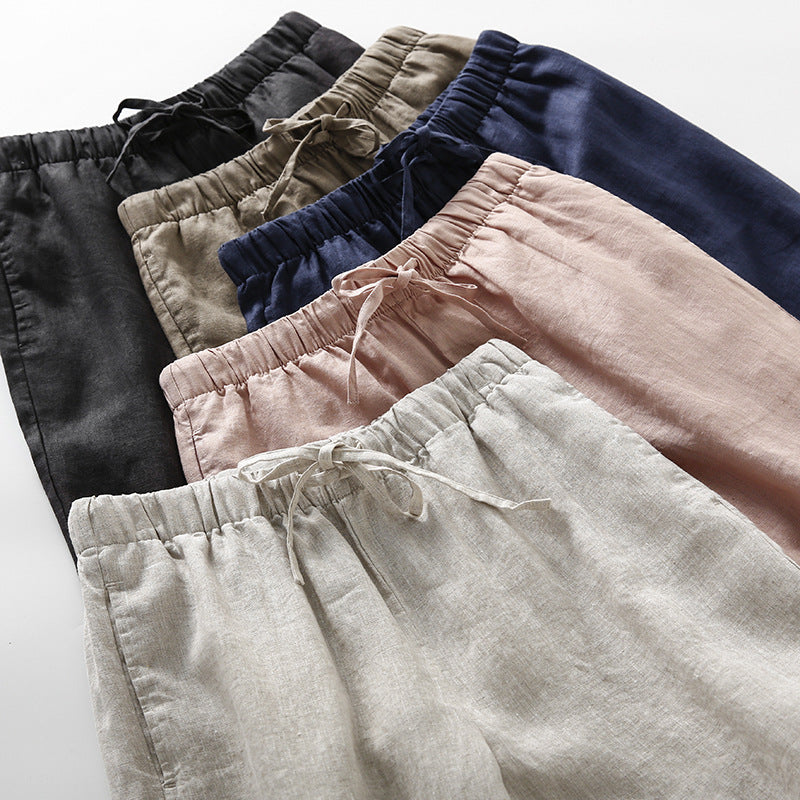The French 100%Linen Straight Trouser