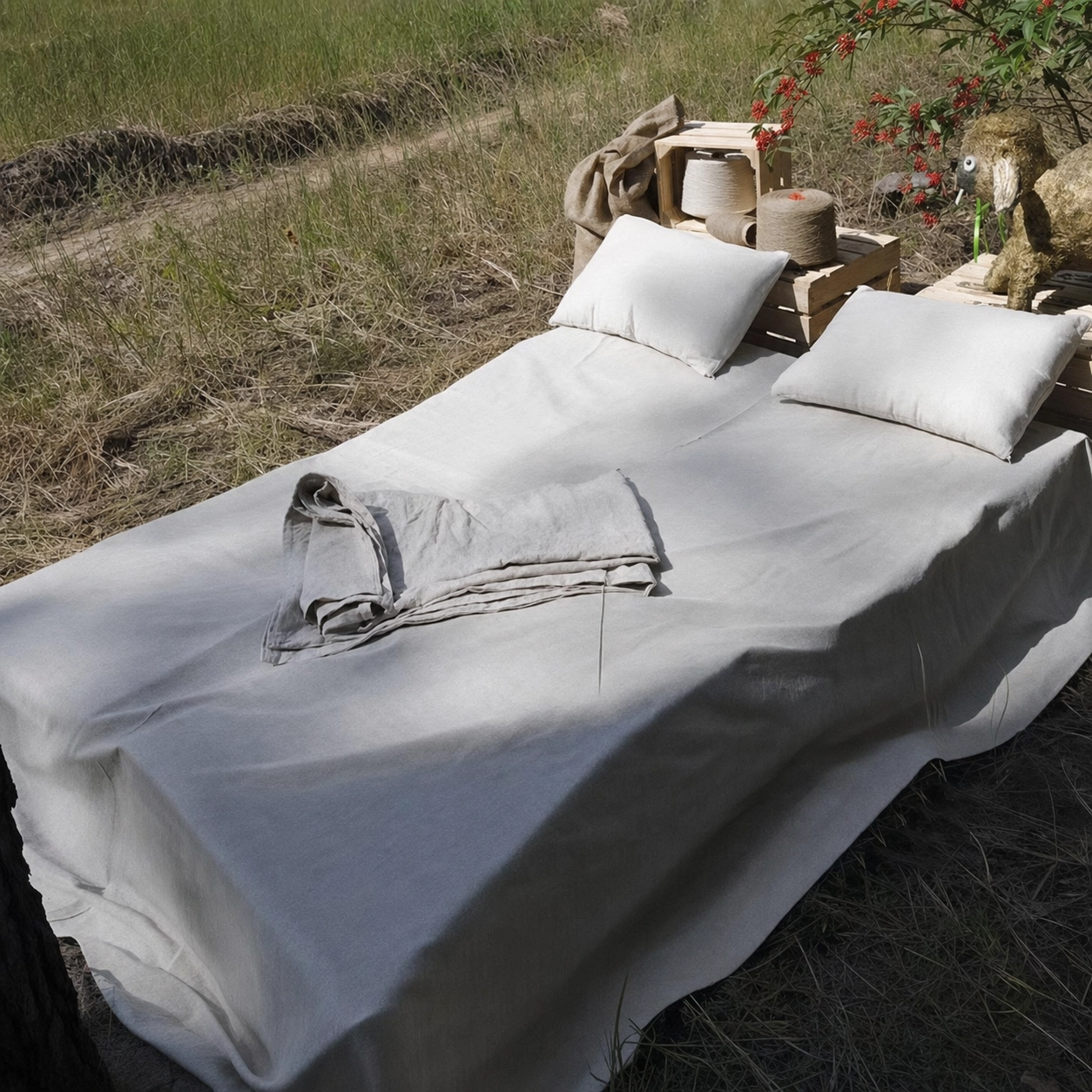 Garment Washed Pure 100%Hemp Flat Sheet