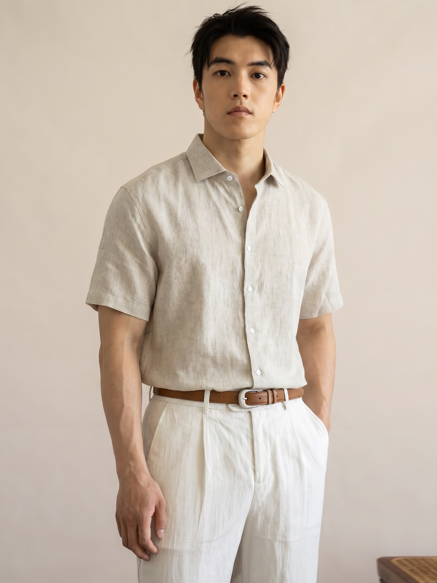 The Pure Linen Short-Sleeve Shirt