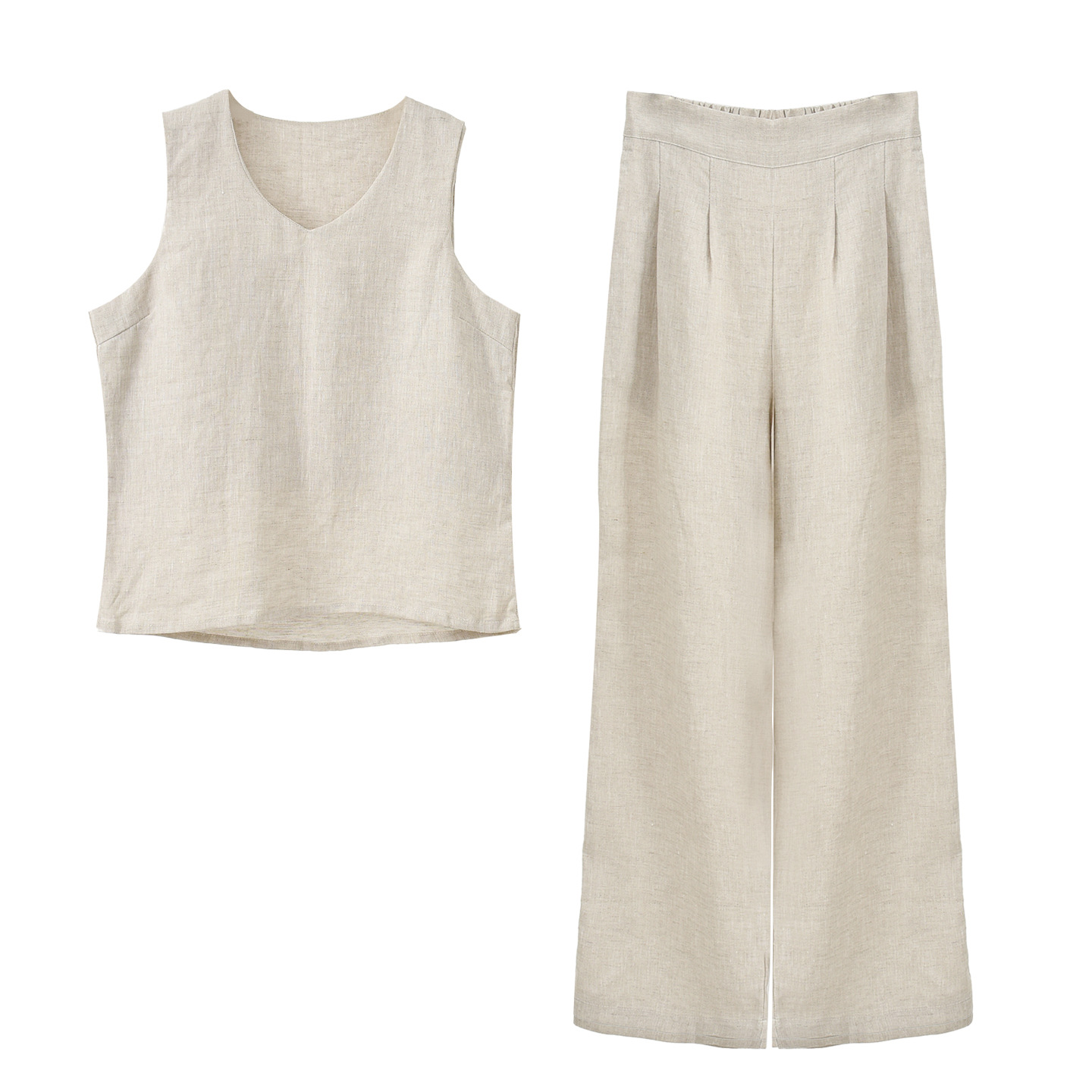 The Linen Vest and Trouser Set