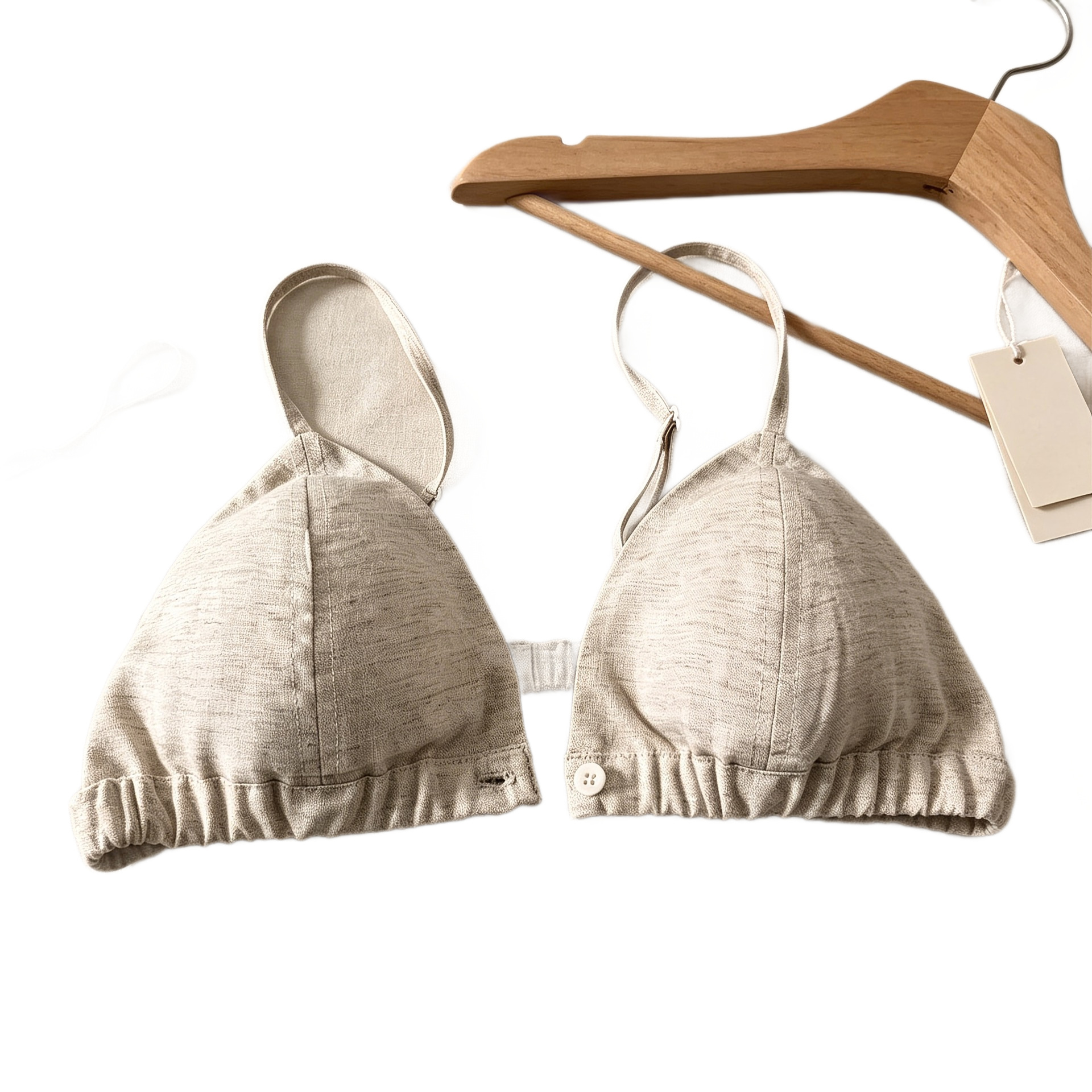 The Linen Triangle Bralette